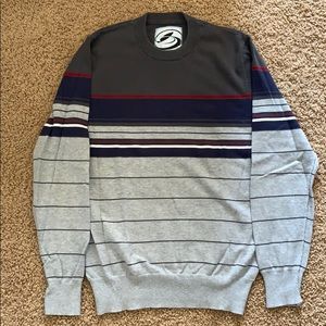 Crew-neck striped sweater